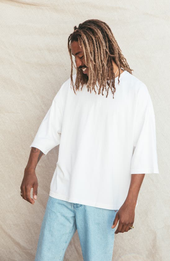 Shop Imperfects Night Oversize T-shirt In Vintage White