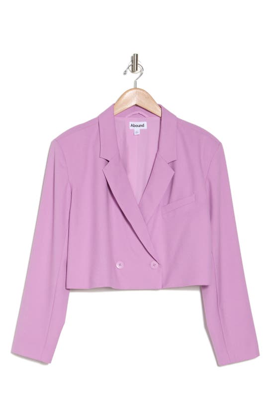 Shop Abound Double Breasted Crop Blazer In Pink Gale