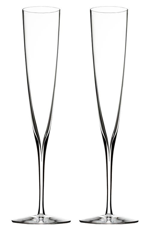 Waterford Elegance Set of 2 Fine Crystal Champagne Trumpet Flutes in Clear at Nordstrom