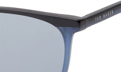 Ted Baker London 55mm Polarized Rectangle Sunglasses In Blue