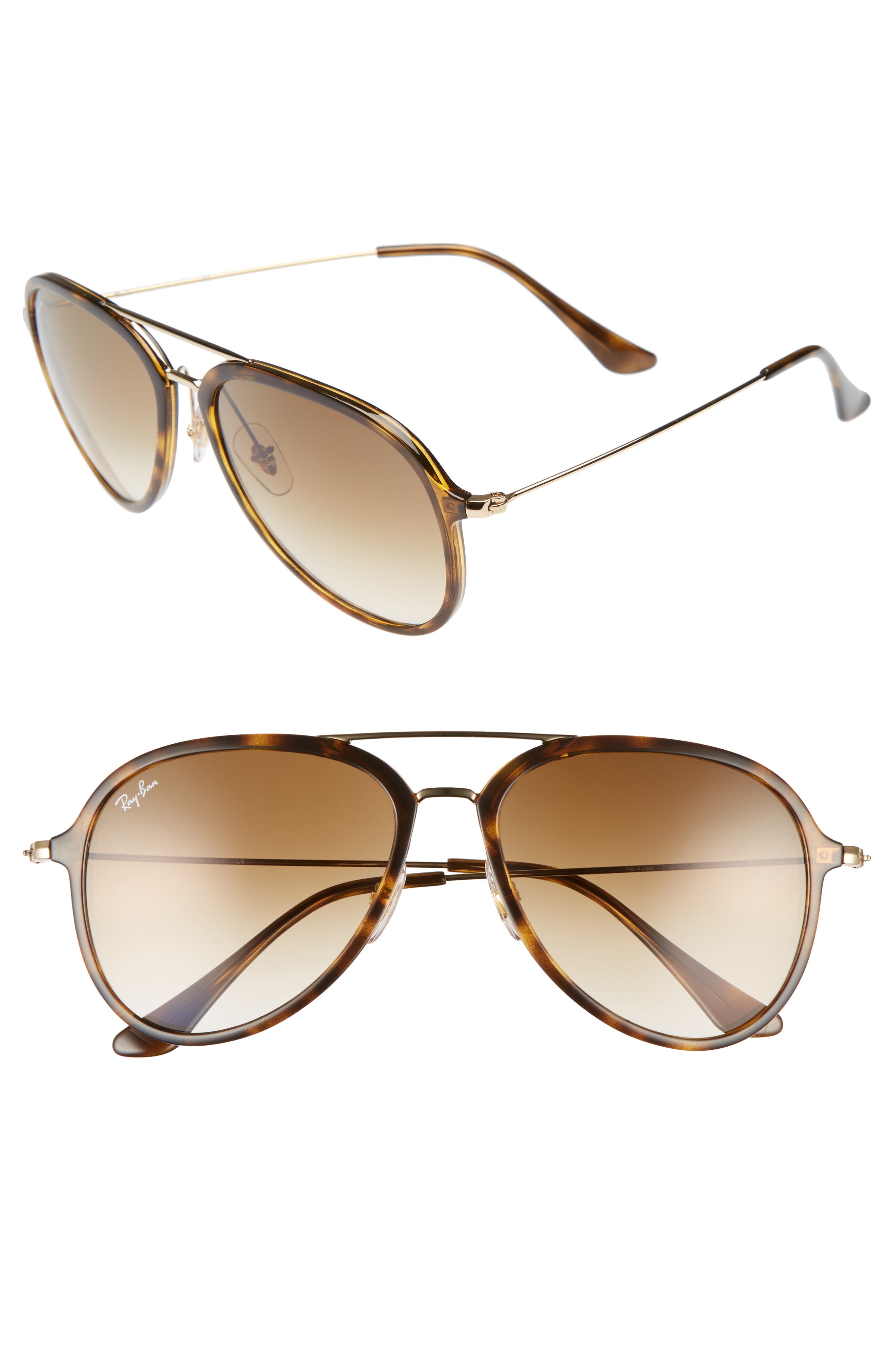 ray ban 57mm pilot sunglasses