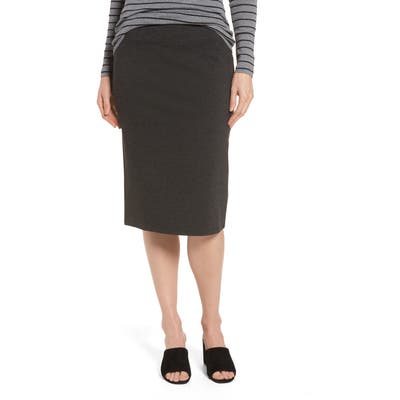 Petite Halogen Ponte Pencil Skirt, Grey