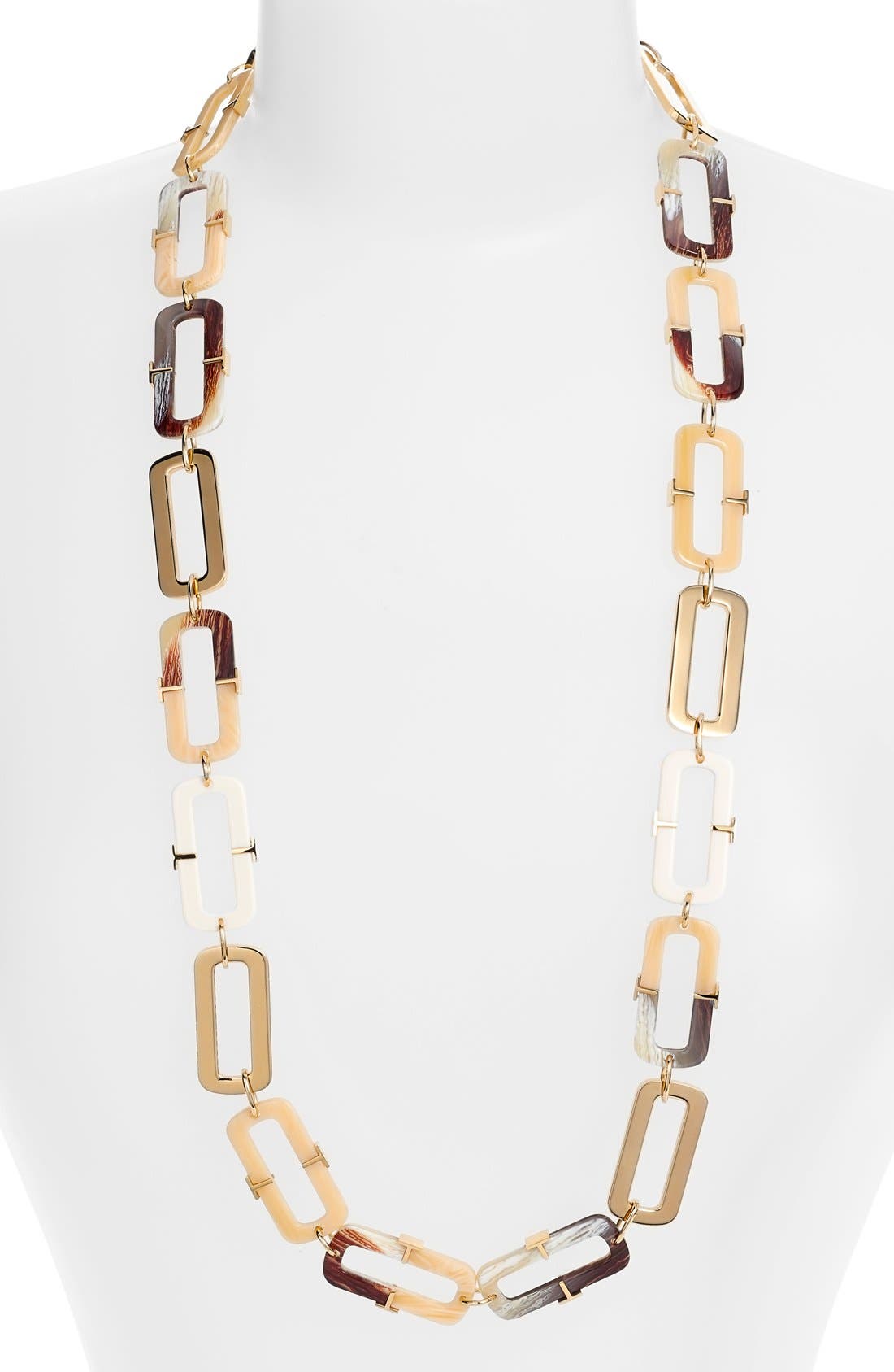 Tory Burch Long Mixed Media Link Necklace | Nordstrom