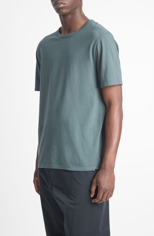 Shop Vince Solid T-shirt In Washed Petrol Green