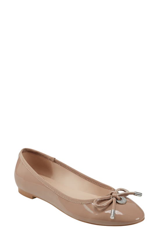 Shop Bandolino Payly Patent Ballet Flat In Medium Natural 101