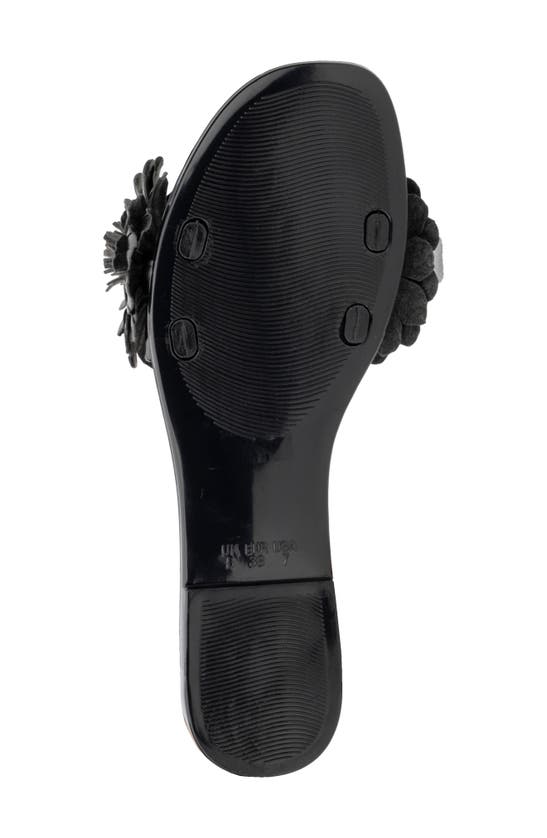 New York And Company Anella 3d Flower Slide Sandal In Black