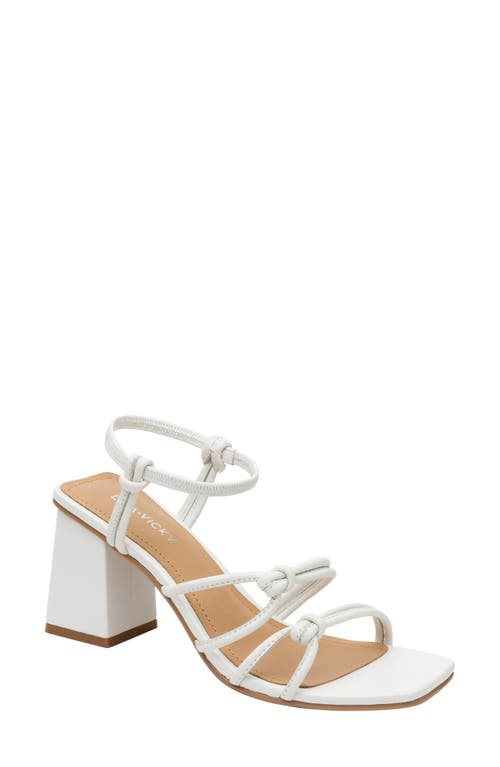 Lisa Vicky Abloom Strappy Block Heel Sandal in White