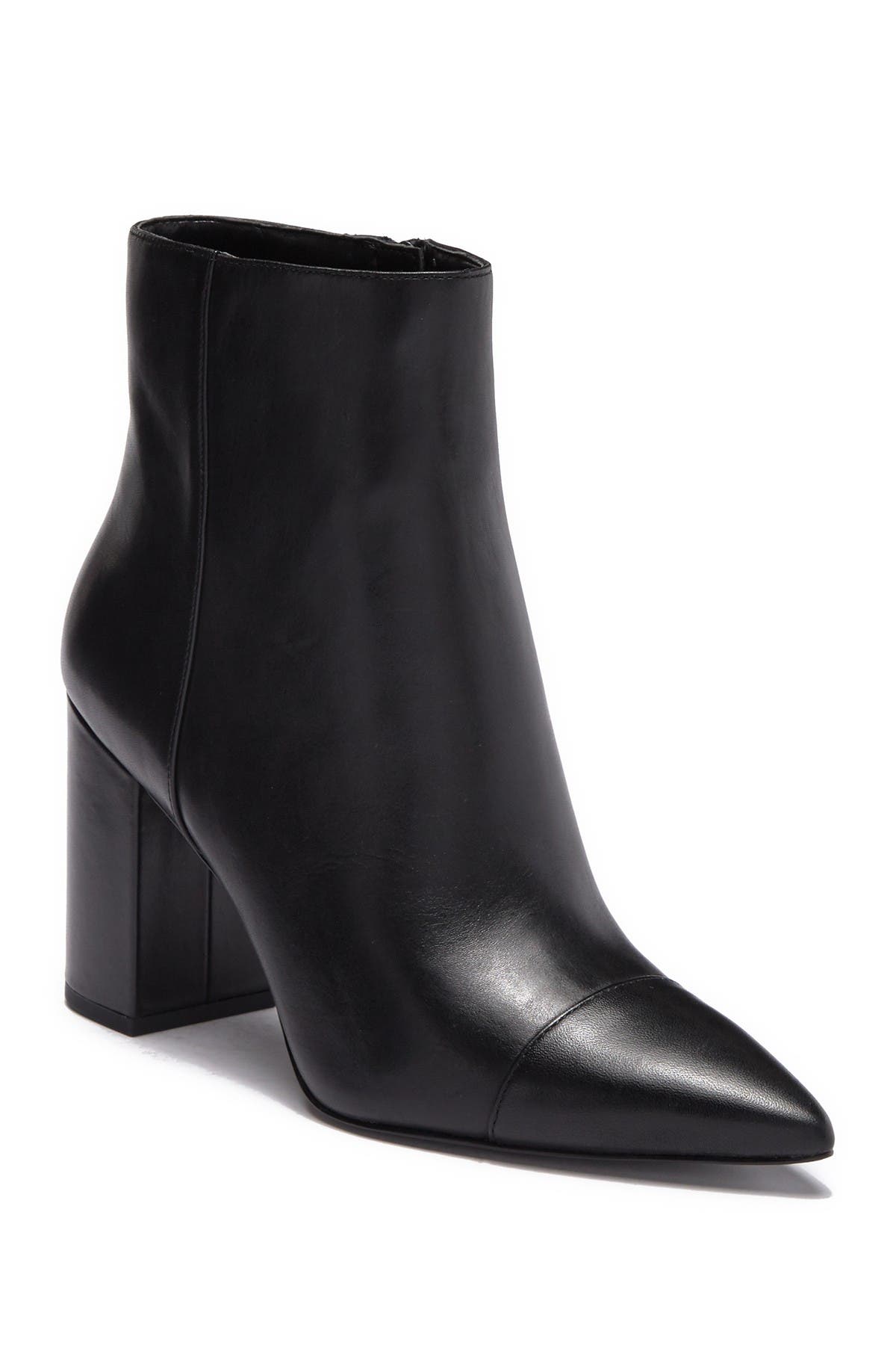 nine west ranfield leather cap toe bootie