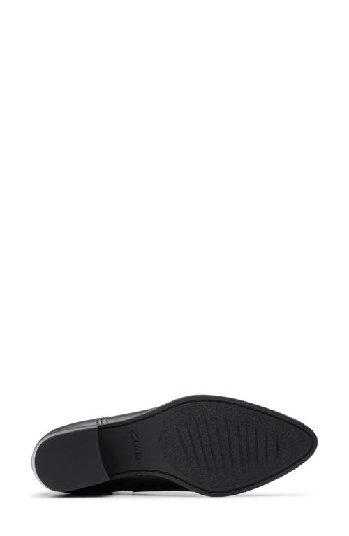 Shop Clarksr Clarks(r) Morzine Sky Pointed Toe Bootie In Black Leather