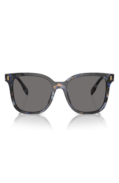 Tory Burch 53mm Polarized Square Sunglasses in Dark Grey/Blue Tort at Nordstrom