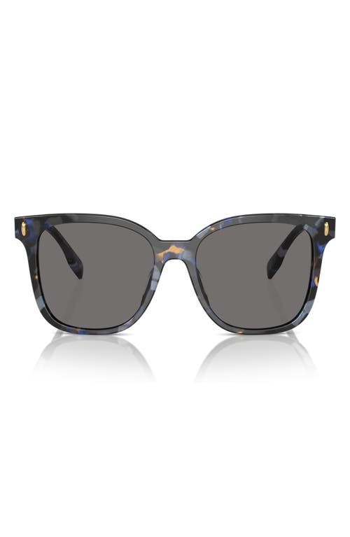 Shop Tory Burch 53mm Polarized Square Sunglasses In Dark Grey/blue Tort