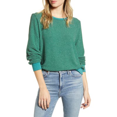 Wildfox Baggy Beach Jumper Pullover, Green