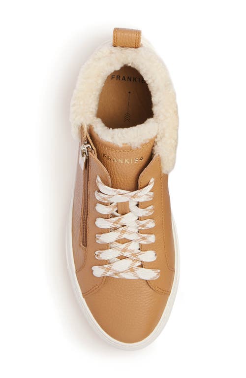 Frankie4 Miles Genuine Shearling Lined Sneaker In Tan