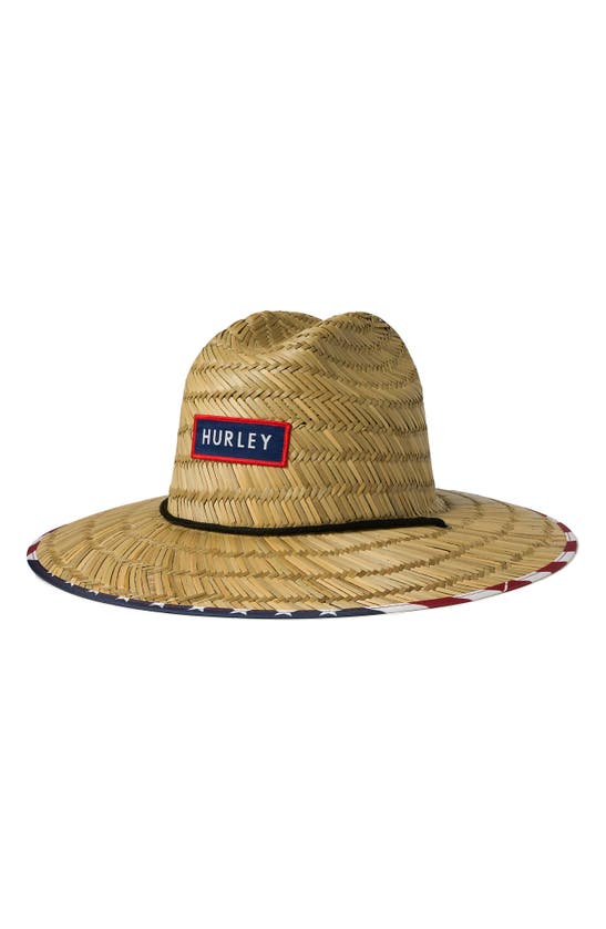 Hurley Bayside Straw Lifeguard Hat In Red