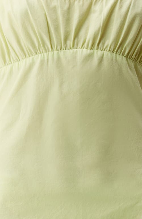 Shop Nasty Gal Ruffle Hem Open Back Cotton Minidress In Pistachio