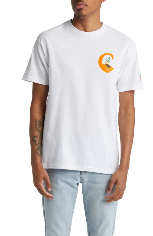 CARROTS BY ANWAR CARROTS The Nation Graphic T-Shirt in White