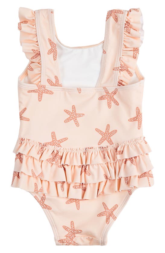 Shop Petit Lem Kids' Starfish One-piece Swimsuit In Light Pink