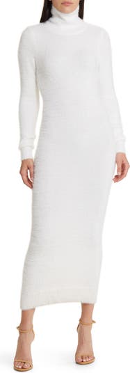Bardot Lavinia Brushed Long Sleeve Turtleneck Sweater Dress | Nordstrom