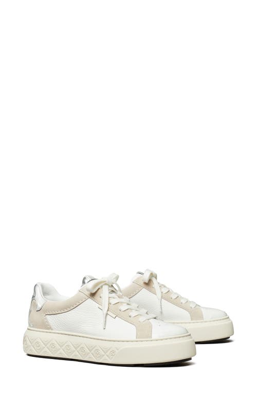 Tory Burch Ladybug Sneaker In White/light Grey/silver