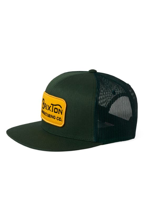 Shop Brixton Grade Hp Trucker Hat In Trekking Green/ Trekking Green