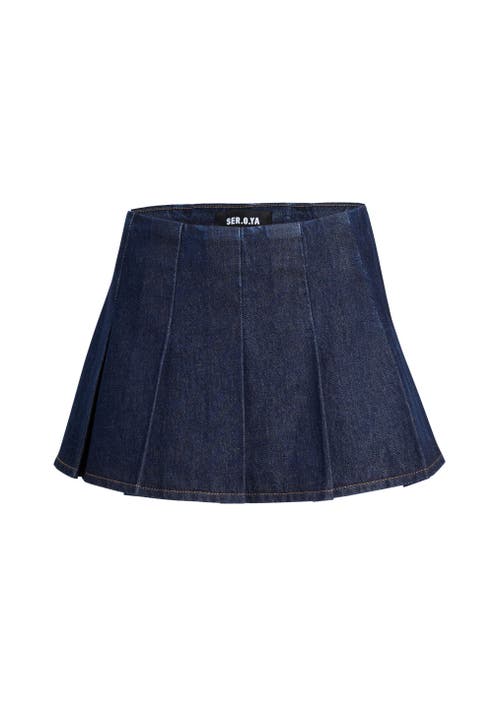 Shop Ser.o.ya Gimlet Mid Rise Mini Skirt In Rinse