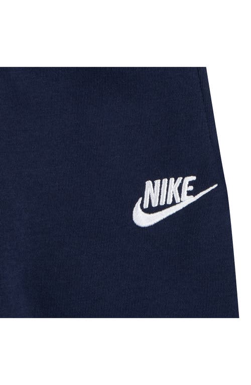 Shop Nike Fleece Crewneck Sweatshirt & Joggers Set In Midnight Navy