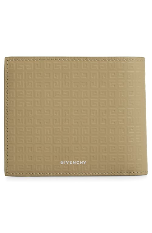 Givenchy 4g-motif Leather Bifold Wallet In Khaki