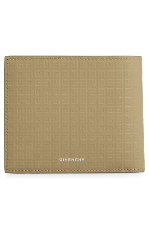 Shop Givenchy 4g-motif Leather Bifold Wallet In Khaki