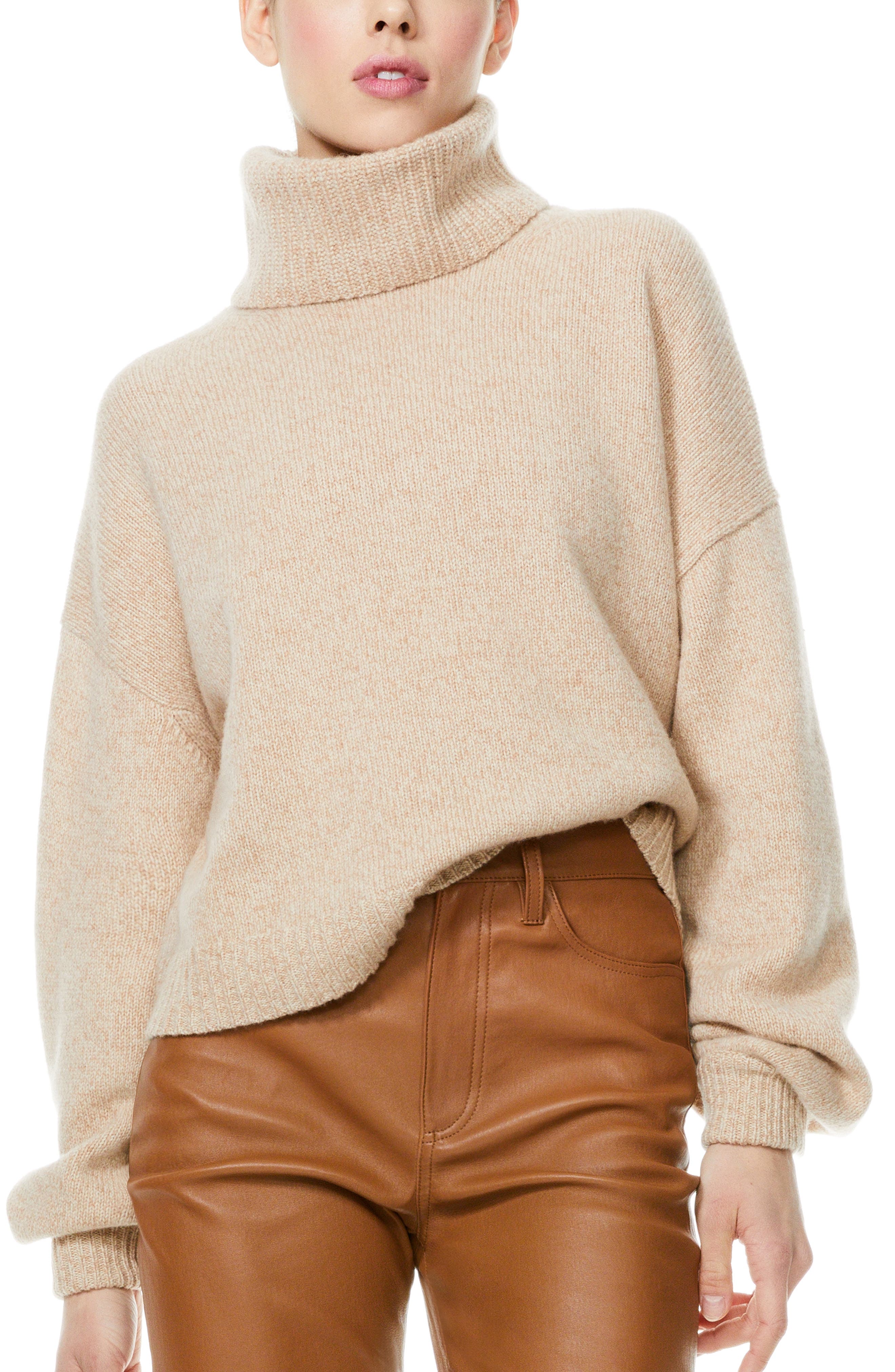 beige turtleneck sweater women's