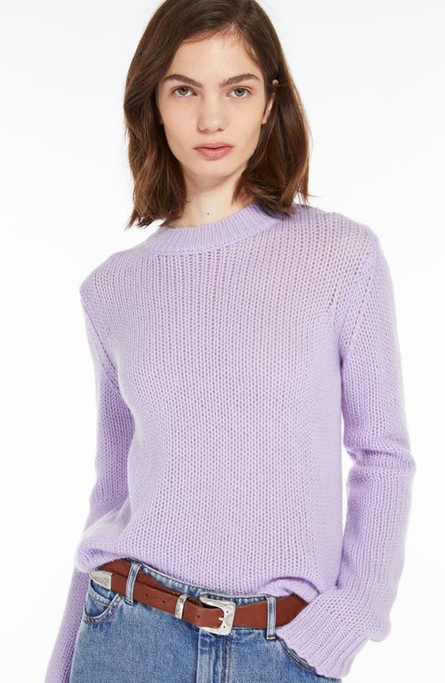 Shop Max Mara Weekend  Dalida Cashmere Crewneck Sweater In Lilac