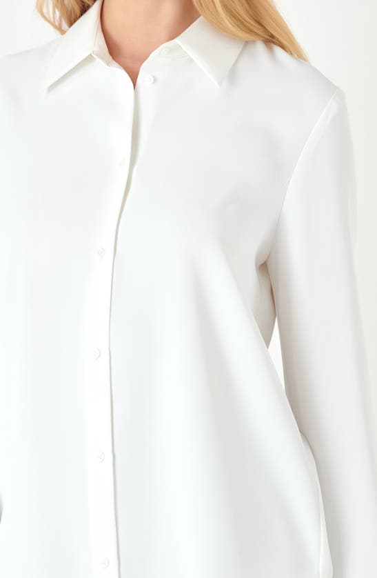 Shop Grey Lab Neck Tie Shirt In White