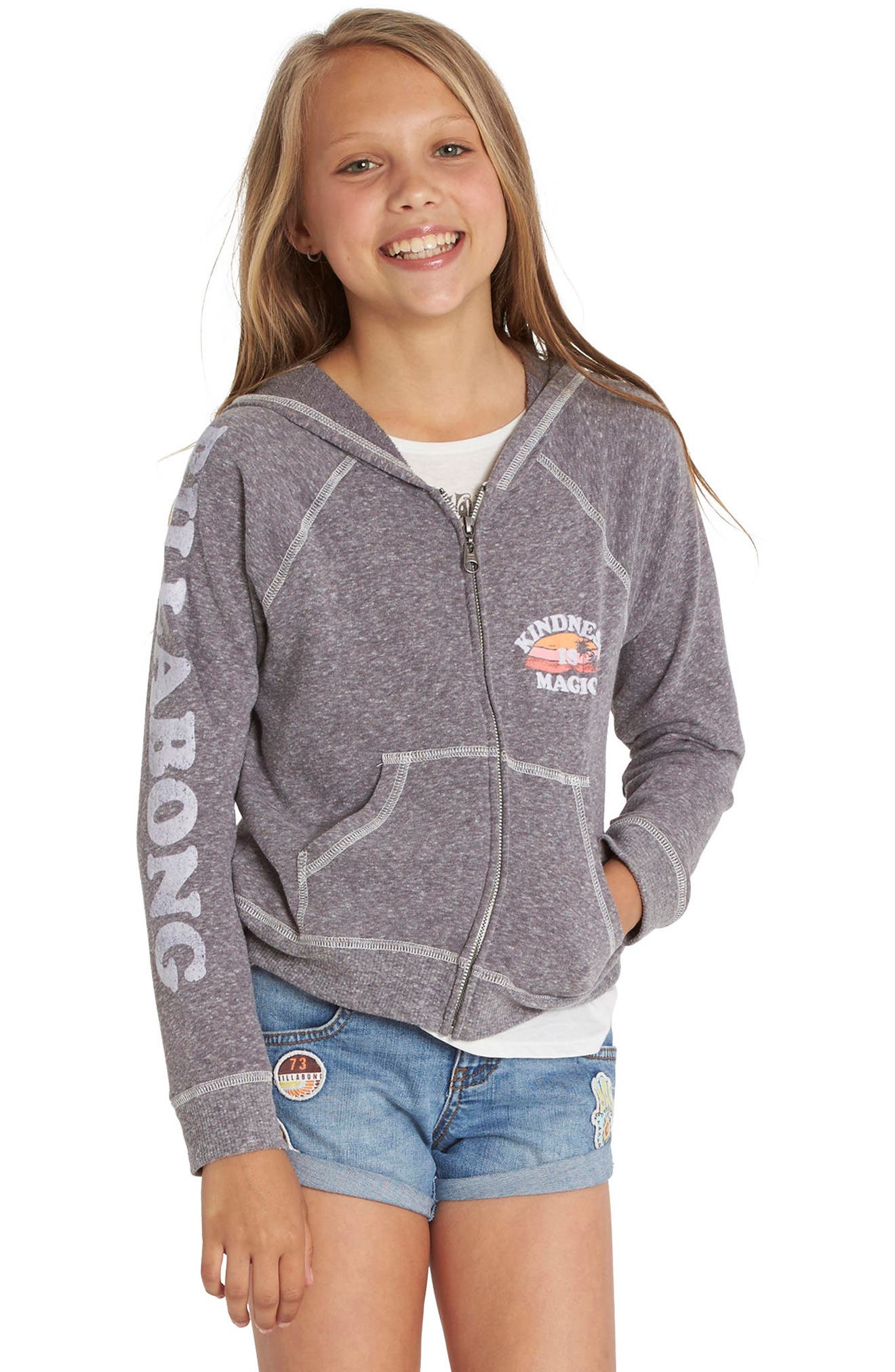 Billabong Sun Shadow Zip Hoodie (Little Girls & Big Girls) | Nordstrom