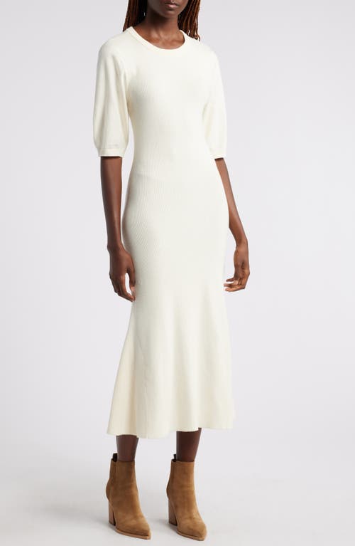 Treasure & Bond Pima Cotton Blend Sweater Dress In Ivory Dove