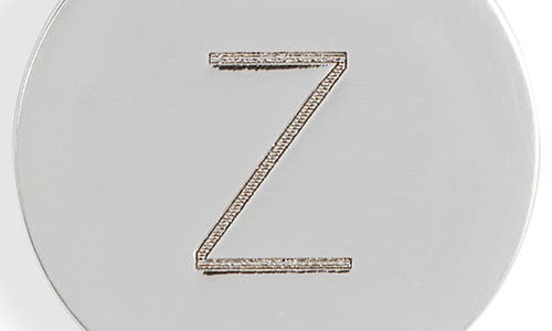 Meshmerise Initial Disc Pendant Necklace In White-z