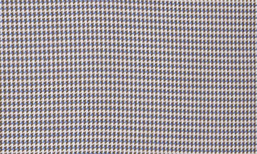 David Donahue Slim Fit Micropattern Cotton Dobby Dress Shirt In Chocolate/sky