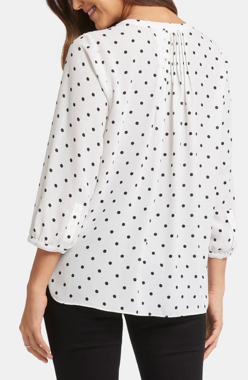 Shop Nydj Pintuck Blouse In Stellar Dot