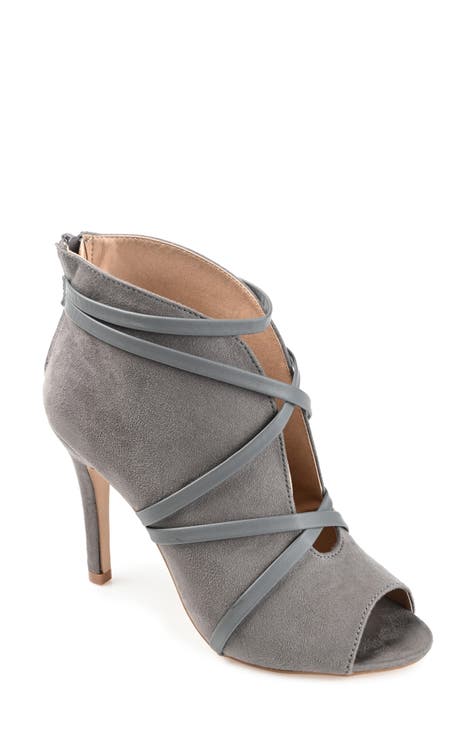 Grey booties outlet with heel