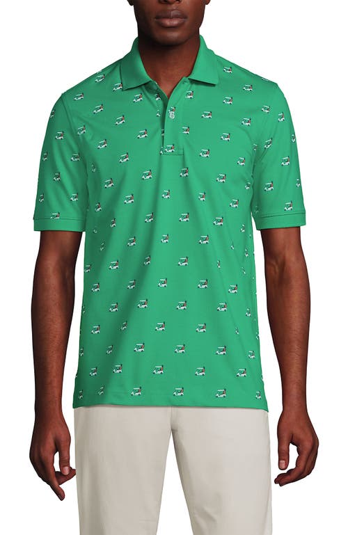 Shop Lands' End Short Sleeve Comfort-first Mesh Polo Shirt In Glade Green Golf Cart