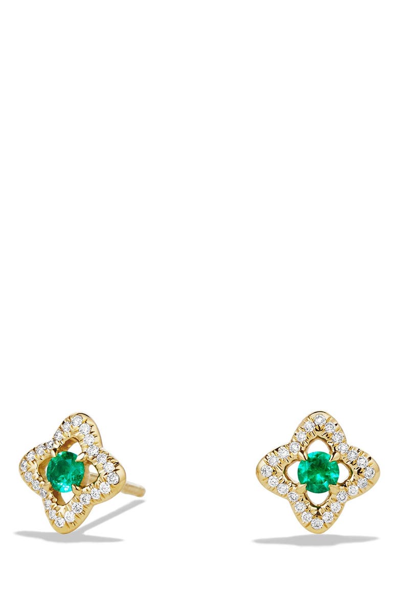 David Yurman Venetian Quatrefoil Earrings With Precious Stones And Diamonds In 18k Gold Nordstrom
