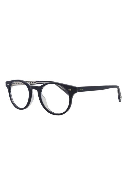 Maui Jim 47mm Round Optical Frames In Navy Transparent