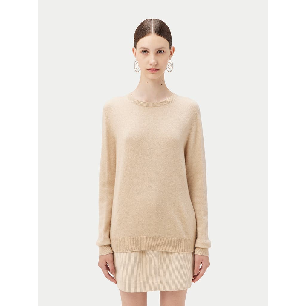 Gobi Cashmere Crew Neck Sweater In Beige