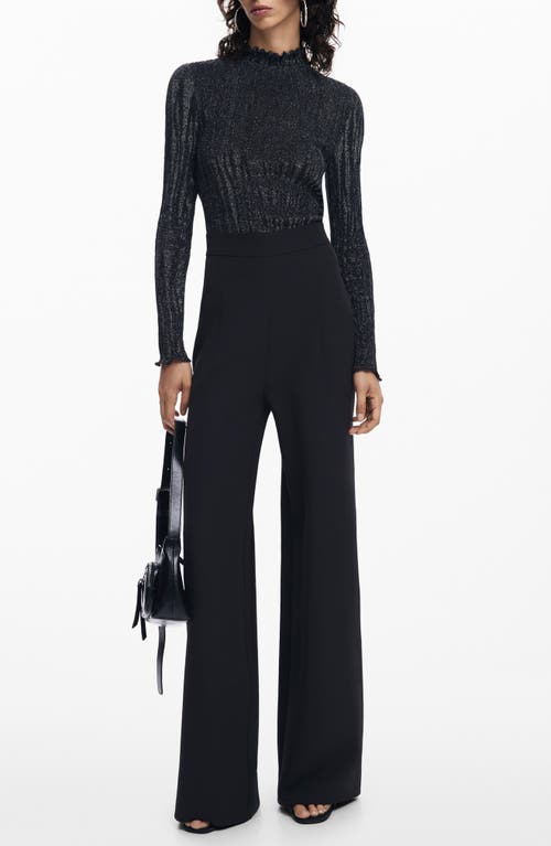 Desigual Hybrid Combined Jumpsuit In Black