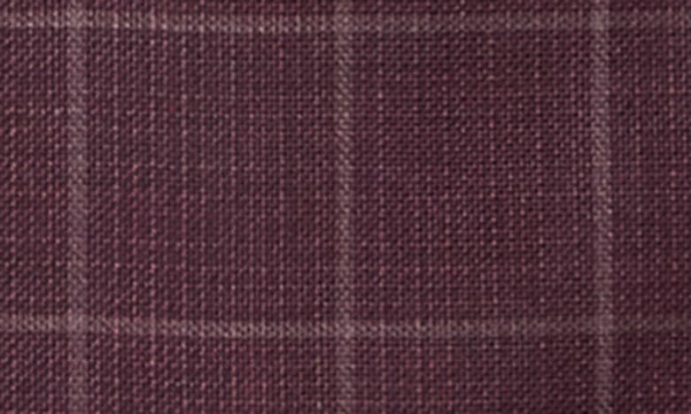 Shop John Varvatos Star Usa Bedford Windowpane Wool Sport Coat In Burgundy