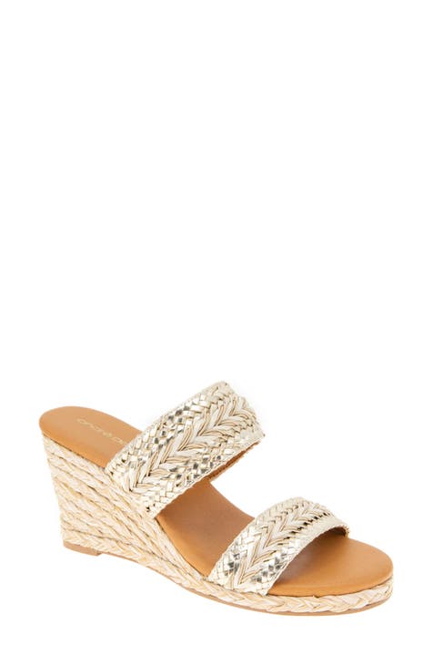 Nitra Raffia Wedge Slide Sandal (Women)