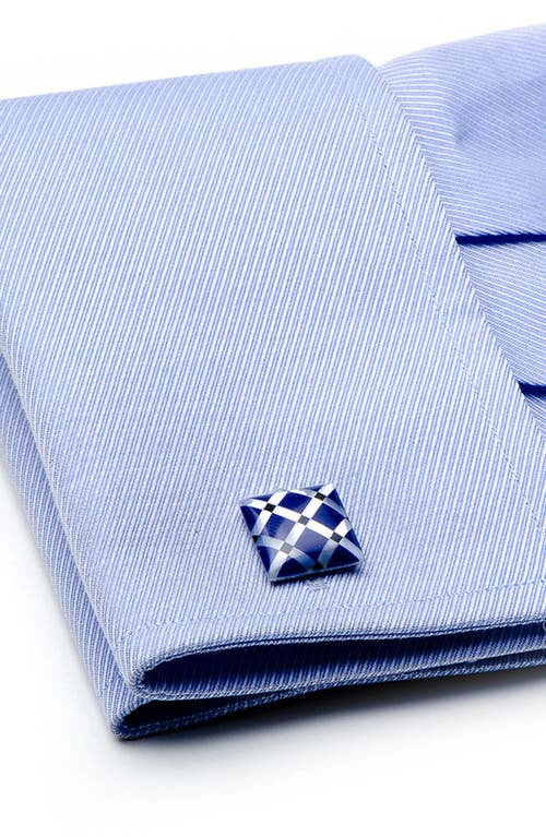 Cufflinks, Inc . Mother-of-pearl Diamond Cuff Link & Stud Set In Blue