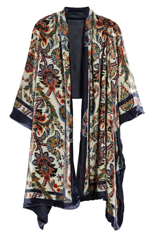 Shop Etro Paisley Cape In X0820 Print/beige