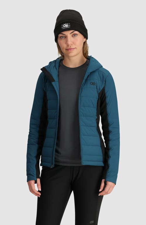 Outdoor Research Shadow Water Resistant Insulated Hooded Jacket In Harbor/black