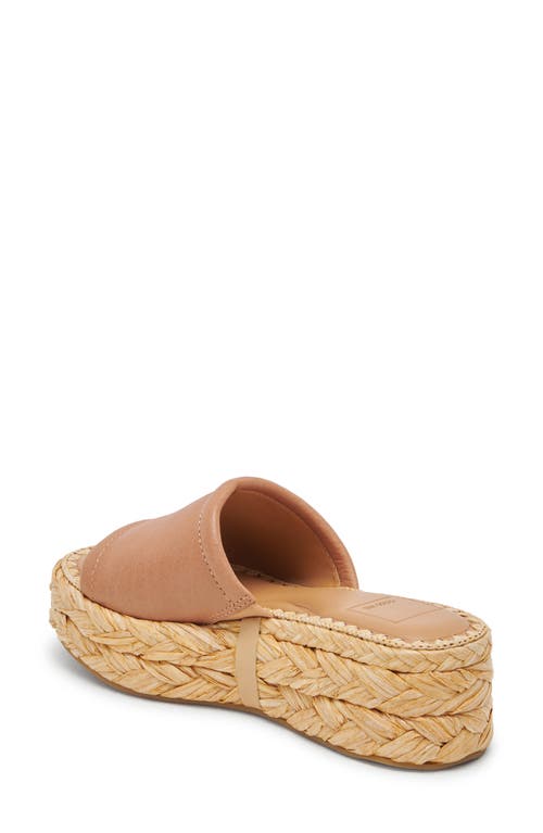 Dolce Vita Chavi Platform Slide Sandal In Honey Leather