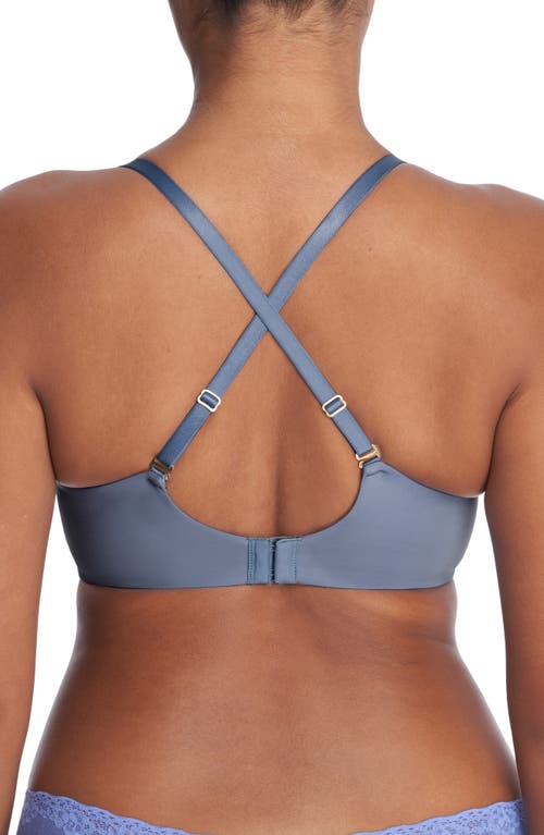 Shop Natori Comfort Evolution Underwire Convertible Memory Foam Bra In Ocean Storm