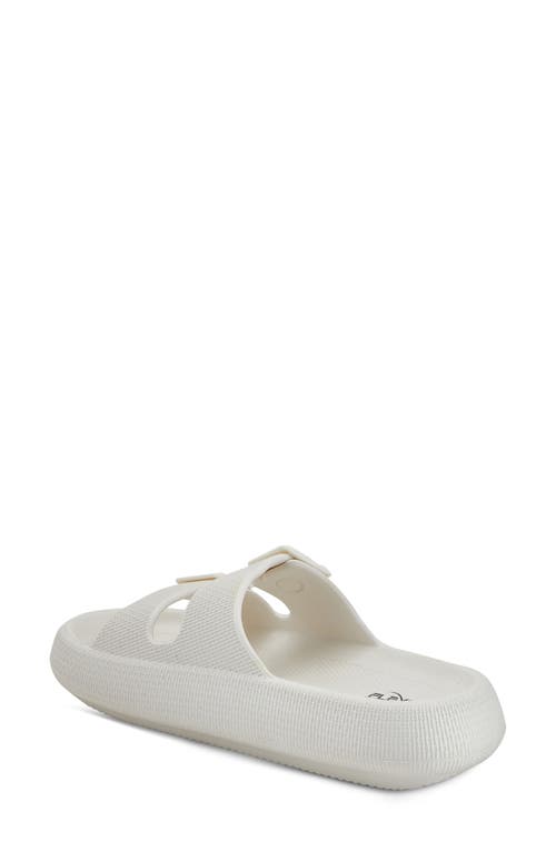 Flexus By Spring Step Bubbles Waterproof Slide Sandal In White